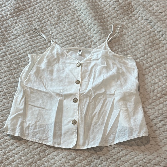 bp Tops - bp White Button-Front Spaghetti Strap Camisole
